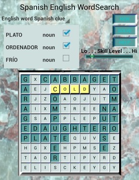 Spanish English Wordsearch游戲截圖1