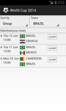 World Cup 2014 Schedule游戲截圖3