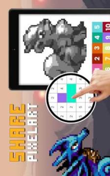 Pokemon - Free Coloring by Number Pixel Art Games游戲截圖3