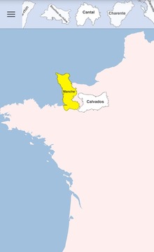 France Departments Map Puzzle游戲截圖2
