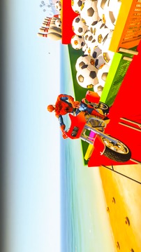 SuperHeroes Bike Crazy Stunt 3D: Stunt Racing Game游戏截图5
