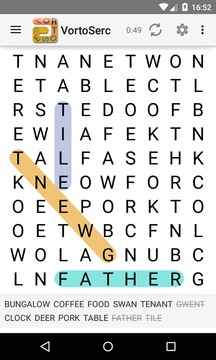 Vortoserc word search puzzle游戲截圖2