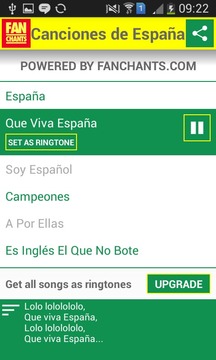 Espa?a - Canciones del Mundial游戲截圖3