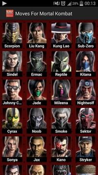 Moves for Mortal Kombat游戲截圖1