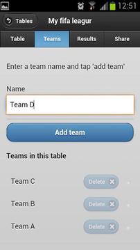 SportsTables League Manager游戲截圖3
