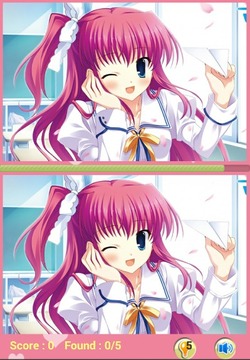 Girl Anime Find The Difference游戲截圖3