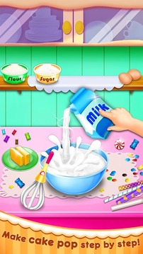 Sweet Cake Pop Maker - Cooking Games游戲截圖3