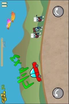 Kids Cars Running Over Zombies游戲截圖1
