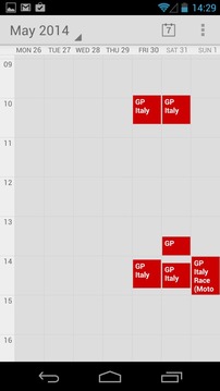2014 Moto GP Race Calendar游戲截圖4