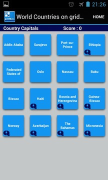 World Countries on gridQuiz游戲截圖4