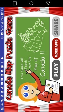 Canada Map Puzzle Game Free游戲截圖4