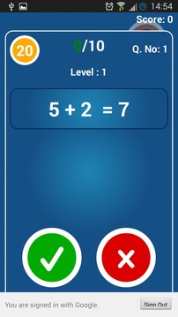 Math True False游戲截圖2