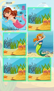 Little Mermaid Memory Puzzle游戲截圖2
