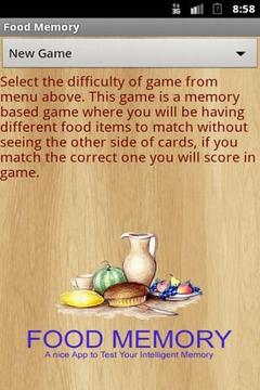 Food Memory Game游戲截圖2