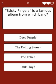 ROCK QUIZ - SONGS AND ARTISTS游戲截圖3