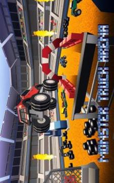 Blocky Monster Truck: Stunts Arena游戲截圖1