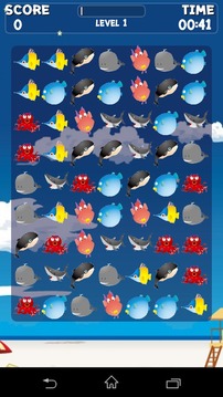 Ocean Animals Crush Game游戲截圖1