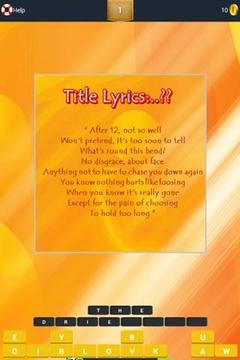 Guess Lyrics: Miley Cyrus游戲截圖3