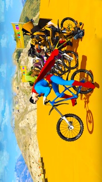 Superheroes Bmx Racing: Bicycle Xtreme Stunts游戲截圖3