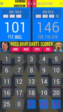 Russ Bray Darts Scorer Free游戲截圖2