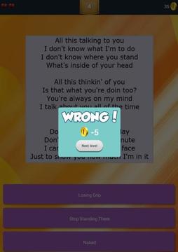 Guess Lyrics: Avril Lavigne游戲截圖3