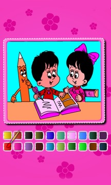 Coloring Good Time Kids游戲截圖2