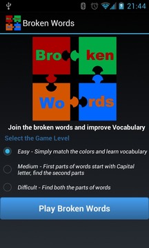 Broken Words - Vocabulary Game游戏截图1