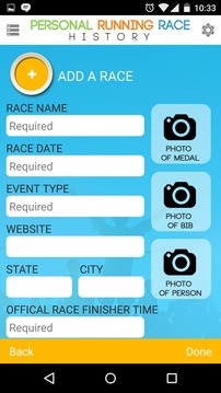 Personal Running Race History游戲截圖4