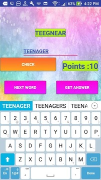 ANAGRAM WORD GAME游戲截圖4