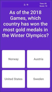 Olympic Winter Games Quiz 2018游戲截圖1