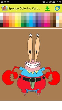 Sponge Coloring Cartoon Book游戲截圖4