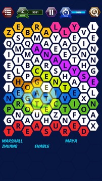 Ca?a Palavras Hexagonal游戲截圖3