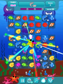 Pirate Seahorse match 3 - find the treasure游戲截圖1