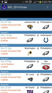 NFL 2014 Schedule游戲截圖2