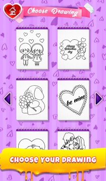 Valentine Coloring Dairy游戲截圖3