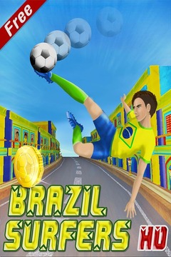 Brazil Surfers : soccer runner游戲截圖1