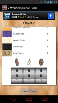 7 Wonders Score Card游戲截圖2