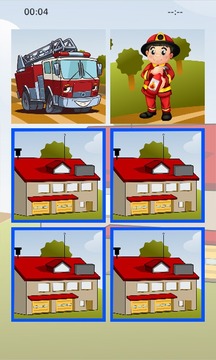 Fireman Samy Memory Puzzle游戲截圖1