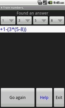 Train Game Solver (4 numbers)游戲截圖1