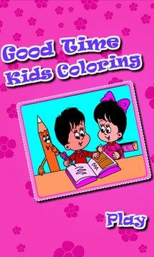 Coloring Good Time Kids游戲截圖1