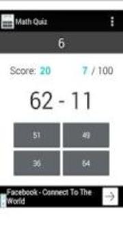 Math Quiz - fun game with Mathematics游戲截圖3