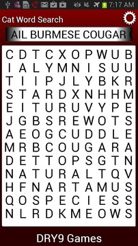 Cat Word Search游戲截圖1