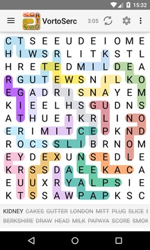 Vortoserc word search puzzle游戲截圖3