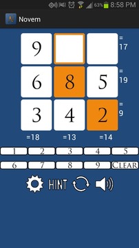 Novem: A Number Puzzle Game游戲截圖1