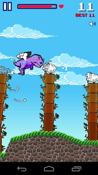 Flappy Dino and the sheeps游戲截圖3