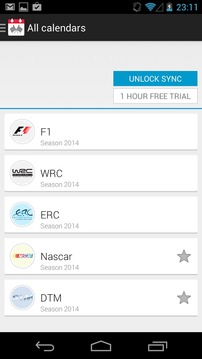 Formula 2014 Race Calendar游戲截圖1