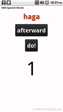 1000 Spanish Words Lite游戲截圖2