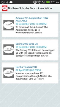 Northern Suburbs Touch Assoc.游戲截圖3