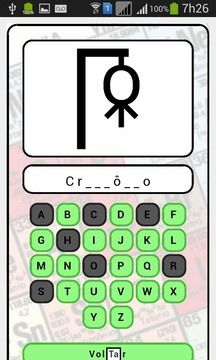 Forca: Elementos Químicos游戲截圖3