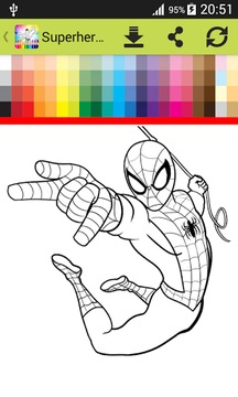 Coloring Book Superheroes游戲截圖1